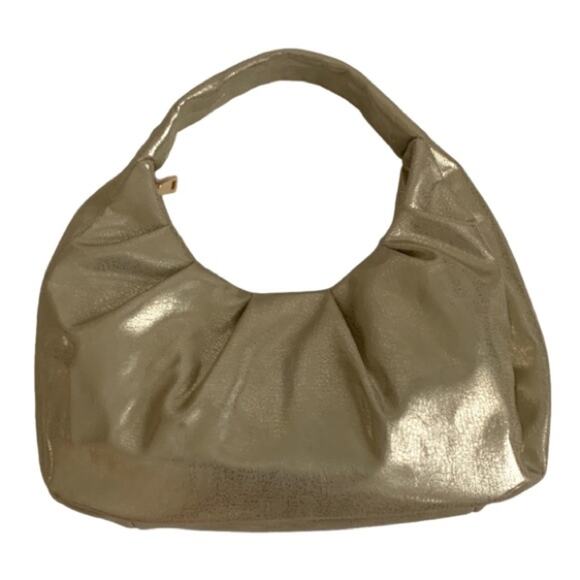 INC International Concepts Bag Purse KJ Gold Hobo Crescent Medium Handbag Bag - Picture 6 of 13